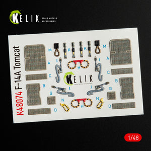 KELIK K48074 F-14A TOMCAT INTERIOR 3D DECALS FOR ITALERI KIT 1/48 – immagine 3
