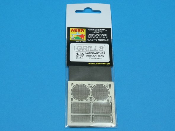 Aber 35G21 Grilles for german tank destroyer Jagdpanther Ausf.G1 early 1/35 – imagen 4