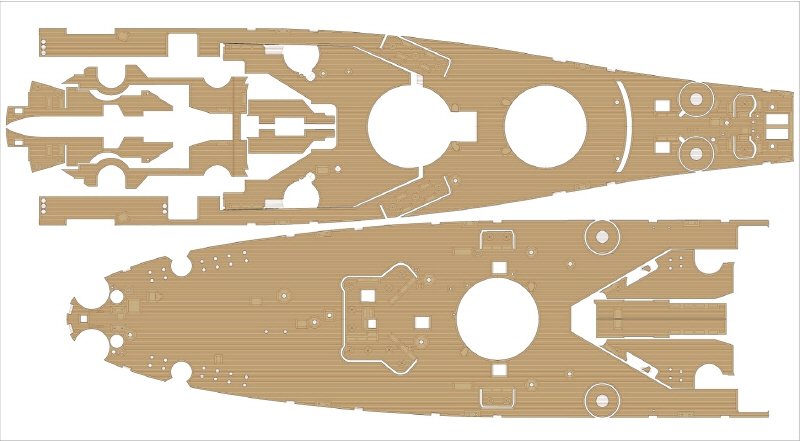 Pontos 37026FN USS BB-63 Missouri 1945 Advanced Detail Up Set (Teak tone stained wooden deck) 1/350 – imagen 15