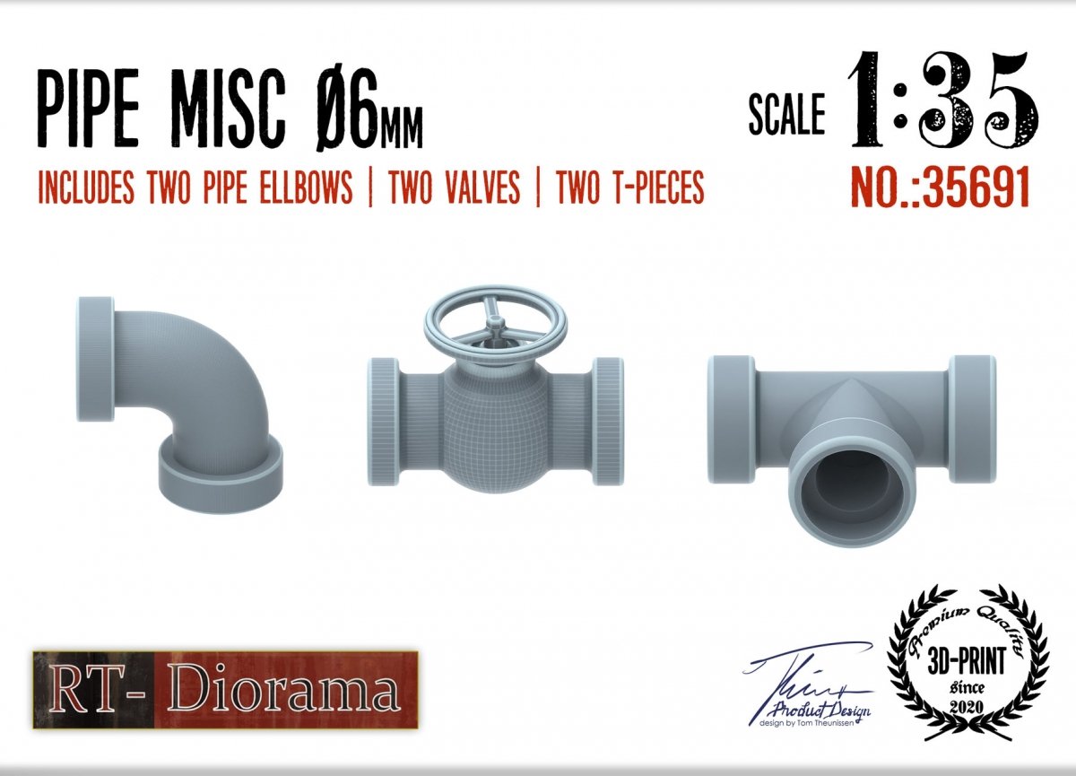 RT-Diorama 35691 Pipe Misc. 6mm 1/35 – Bild 2