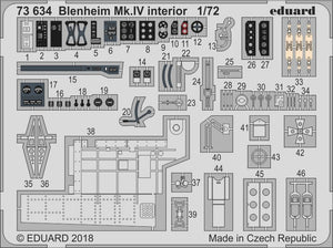 Intérieur du Blenheim Mk. IV d&amp;#39;Eduard 73634 AIRFIX au 1/72