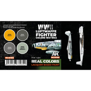 AK Interactive RCS105 Luftwaffe Fighter Colors 1941-1944 4x17ml – image 2