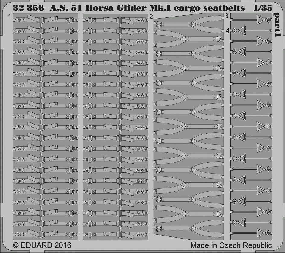 Eduard 32856 A. S. 51 Horsa Glider Mk. I cargo seatbelts 1/35 BRONCO – immagine 2