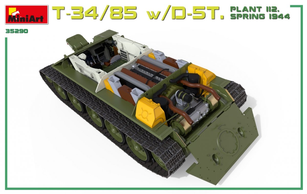Miniart 35290 T-34/85 w/D-5T. PLANT 112. SPRING 1944. INTERIOR KIT 1/35 – Bild 4