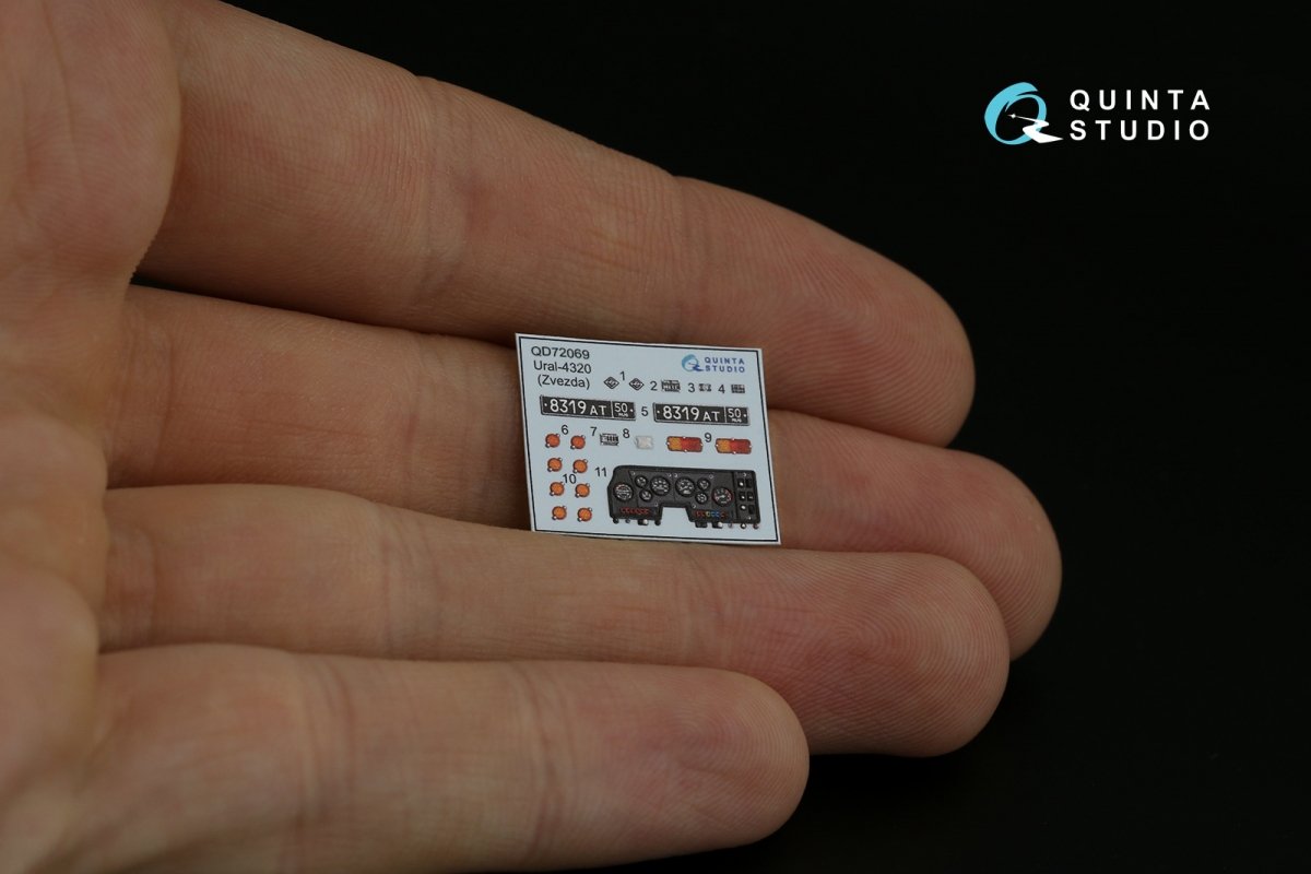 Quinta Studio QD72069 Ural-4320 3D-Printed &amp;amp; colored Interior on decal paper (Zvezda) 1/72 – image 5