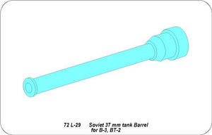 Aber 72L-29 Lufa 37mm do czołgów B-3, BT-2 / Soviet 37mm tank barrel for B3, BT2 1/72 – Bild 3