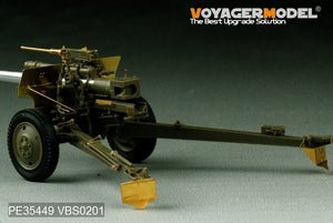 Maquette Voyager PE35449 Seconde Guerre mondiale, canon antichar américain M5 de 3 pouces avec obusier M1 ou de 105 mm, affût M2A1, kit 2 en 1 pour AFV CLUB 35S64 et 35160, échelle 1/35 – image 6