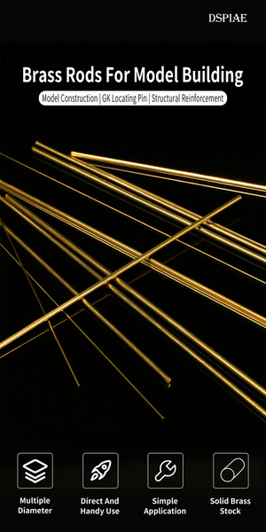 DSPIAE BB-1.0 Brass Rods For Model Building 1.0mm (8 PCS) / pręty miedziane