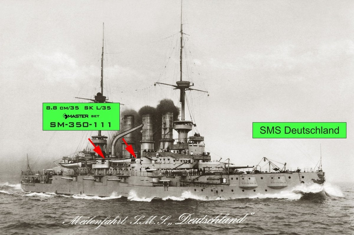 Master SM-350-111 Niemieckie działo 8,8cm/35 (3.46in) SK L/35 1/350 – imagen 17