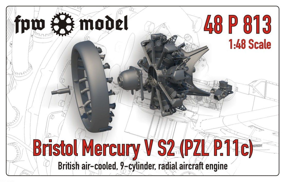 FPW modèle 48P813 Bristol Mercury V S2 (PZL P.11c) 1/48