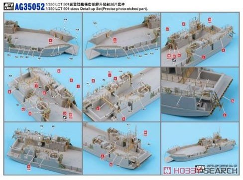 AFV Club AG35052 Photo-Etched Conversion Kit for U.S. Navy LCT Mk.6 1/350 – Bild 3