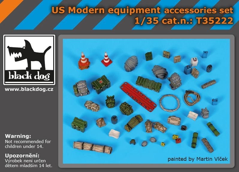 Black Dog T35222 US Modern equipment accessory set 1/35