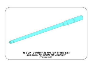 Aber 48L-29 128mm PaK 44 L/55 gun barrel for Sd.Kfz.186 Jagdtiger 1/48 – Bild 3