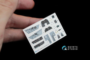 Quinta Studio QD48042 F/A-18A 3D-Printed &amp;amp; coloured Interior on decal paper (for Kinetic) 1/48 – immagine 2