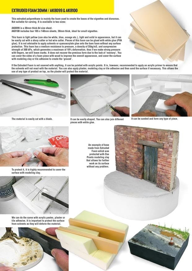 AK Interactive AK8100 EXTRUDED FOAM 30MM SIZE A4 ALREADY CUT (pianka do budowy) – imagen 4