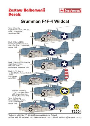 Techmod 72004 - Grumman F4F-4 Wildcat 1/72 – immagine 2