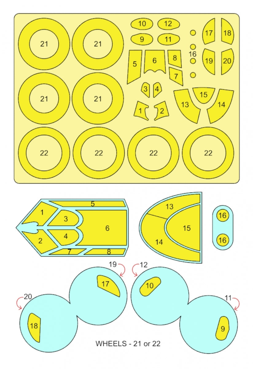 Omask 54071 I-16 type 5 mask (for Zvezda) 1/48 – imagen 2