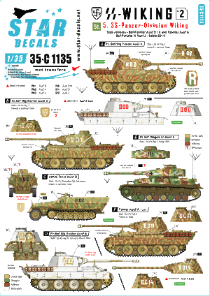 Star Decals 35-C1135 SS-Wiking # 2 1/35
