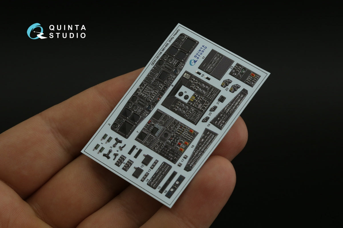 Quinta Studio QD+35108 MH-60L 3D-Printed &amp;amp; coloured Interior on decal paper (Kitty Hawk) (with 3D-printed resin parts) 1/35 – imagen 3