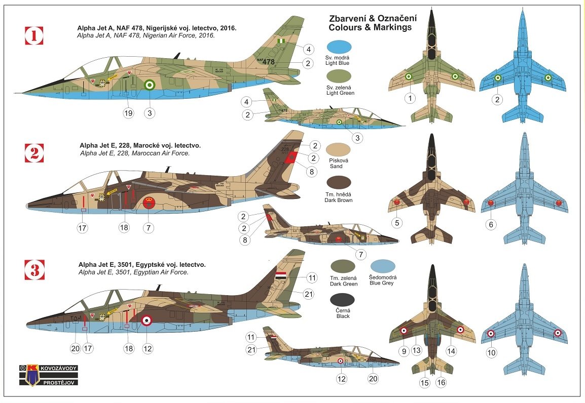 Kovozavody Prostejov KPM0269 Alpha Jet A/E „Over Africa“ 1/72 – zdjęcie 2