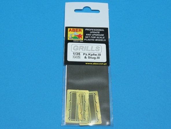Aber 35G05 Grilles for german tank Pz.Kpfw.III and self-propelled gun Stug.III 1/35 – imagen 4