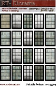 RT-Diorama 35750 Printed Accessories: Factory glass windows &amp;quot;smal&amp;quot; 1/35