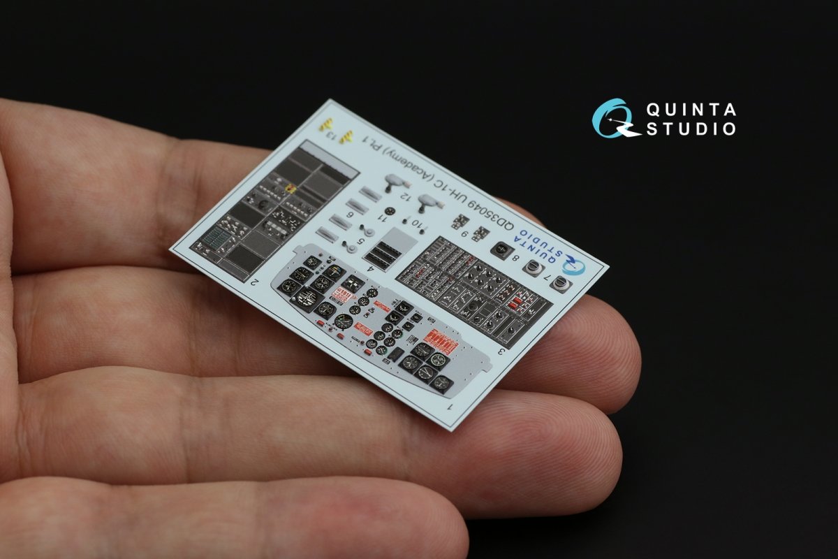 Quinta Studio QD35049 UH-1C 3D-Printed &amp;amp; coloured Interior on decal paper ( Academy ) 1/35 – imagen 12