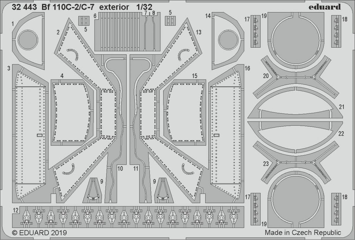Eduard 32443 Bf 110C-2/ C-7 extérieur REVELL 1/32