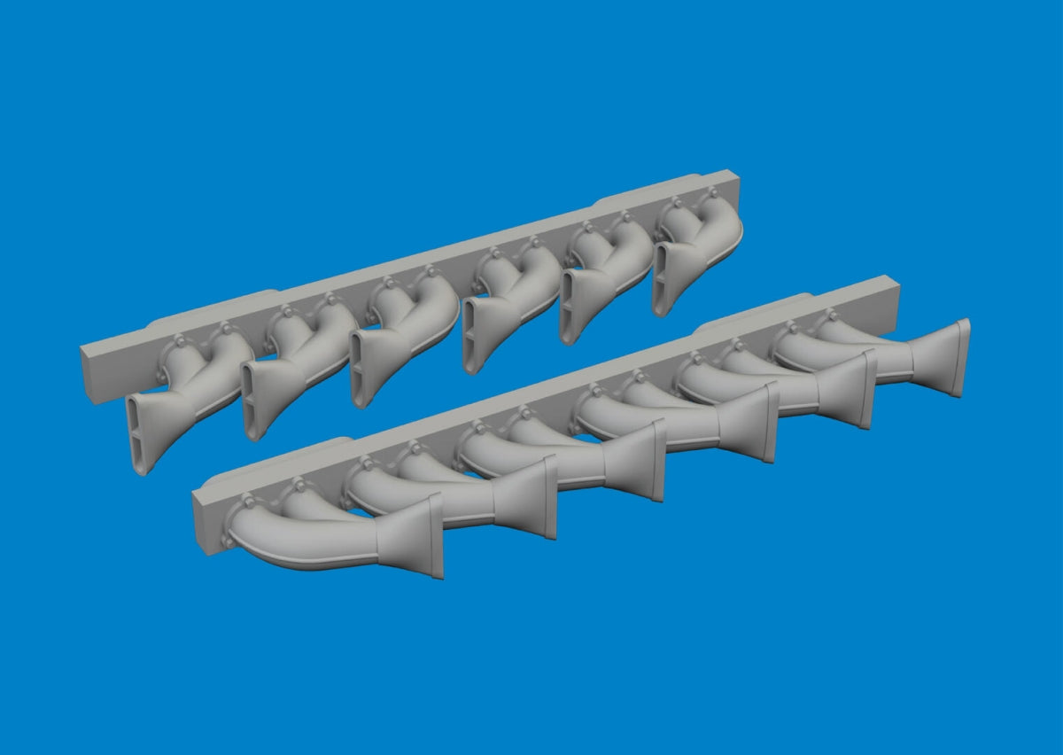 Eduard 6481049 P-39 exhaust stacks fishtail PRINT ARMA HOBBY 1/48 – immagine 3