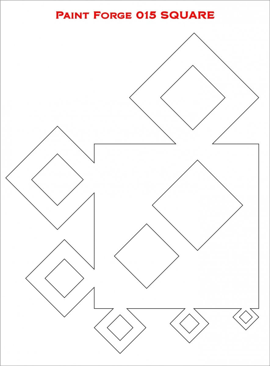 Paint Forge PFST015L STENCIL - SQUARE – immagine 2