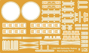 MK1 Design MS-20014 HMS RODNEY MAST&amp;amp;RADAR SET 1/200 – image 4