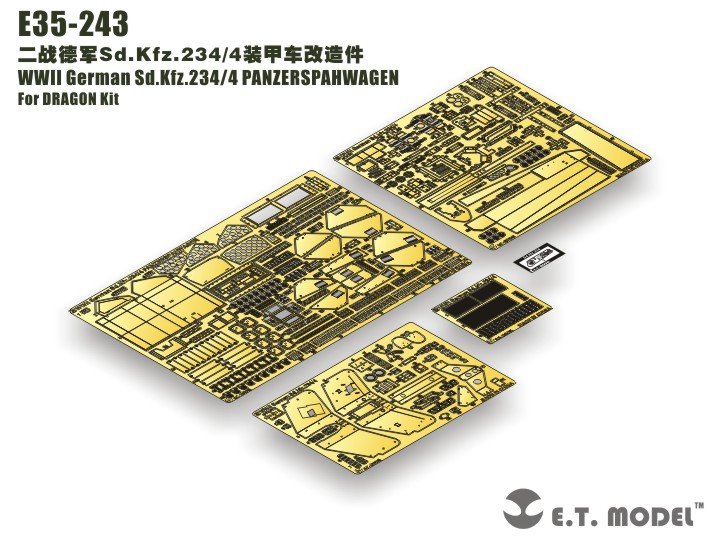 ET Model E35-243 WWII German Sd.Kfz.234/4 PANZERSPAHWAGEN (For DRAGON Kit) (1/35)