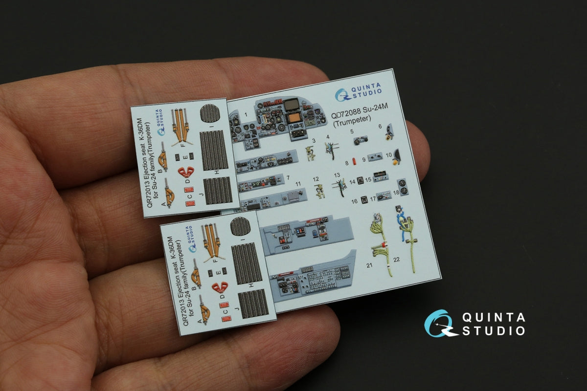 Quinta Studio QD72088 Su-24M 3D-Printed &amp;amp; coloured Interior on decal paper (Trumpeter) 1/72 – imagen 4