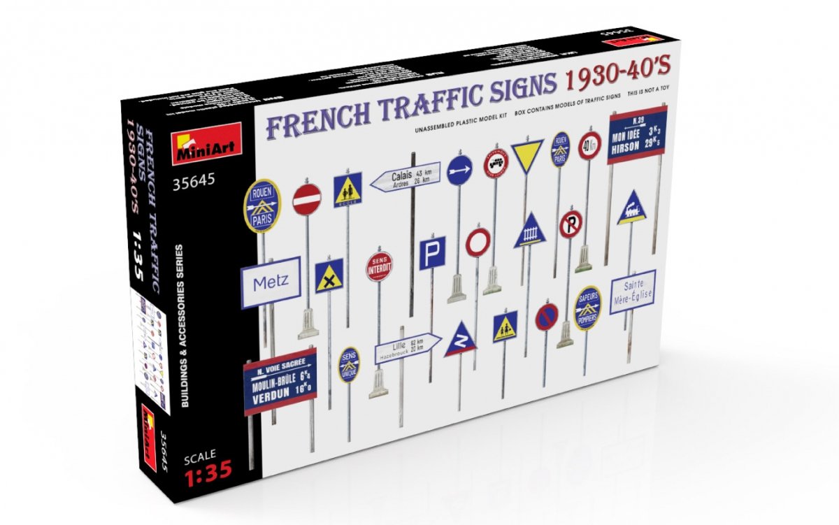 Miniart 35645 FRENCH TRAFFIC SIGNS 1930-40’s 1/35 – zdjęcie 2
