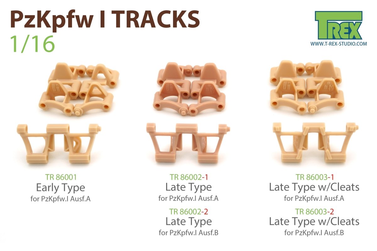 T-Rex Studio TR86001 PzKpfw I Tracks Early Type for Ausf.A only 1/16 – imagen 4
