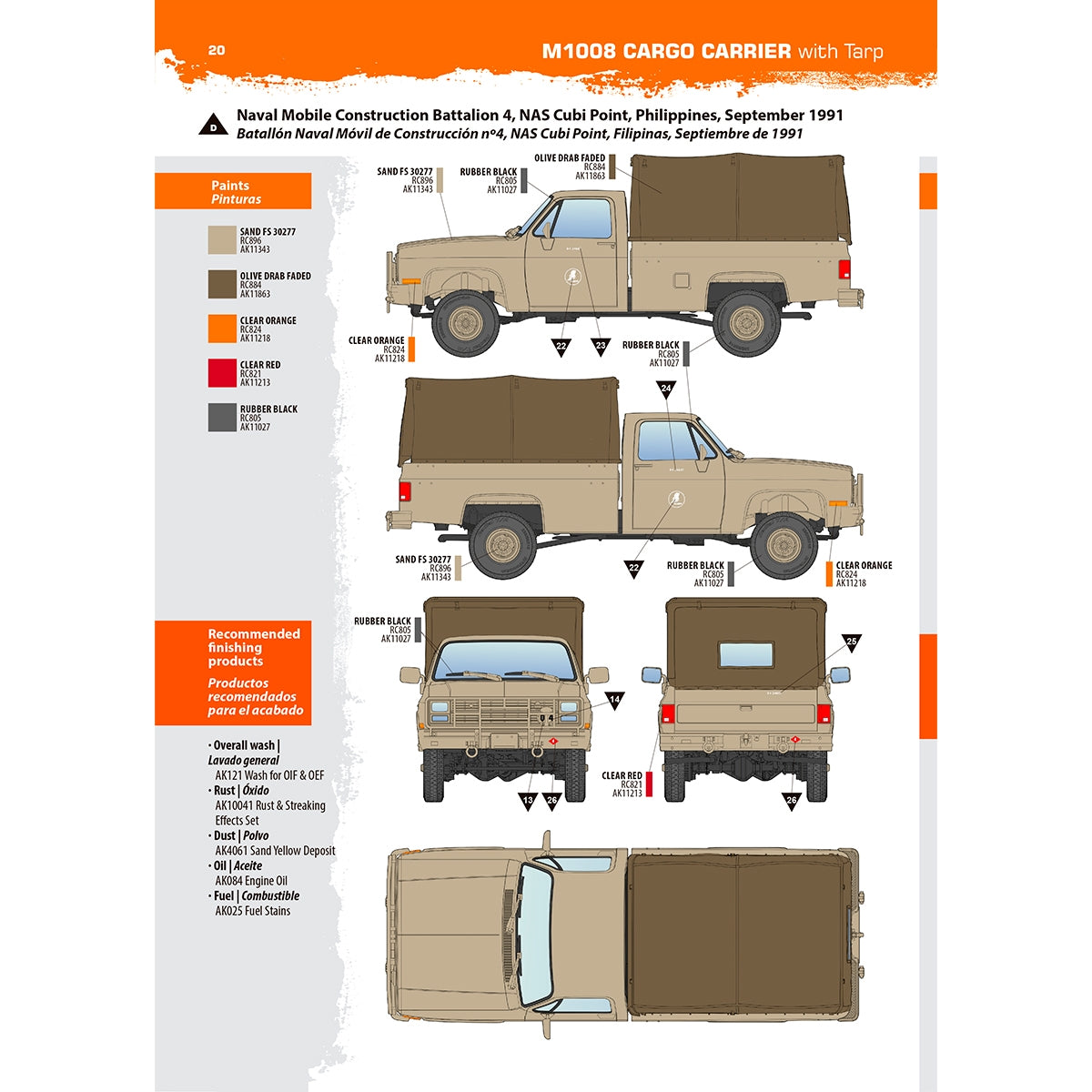 AK Interactive AK35031 M1008 TROOP CARRIER WITH TARP 1/35 – imagen 17