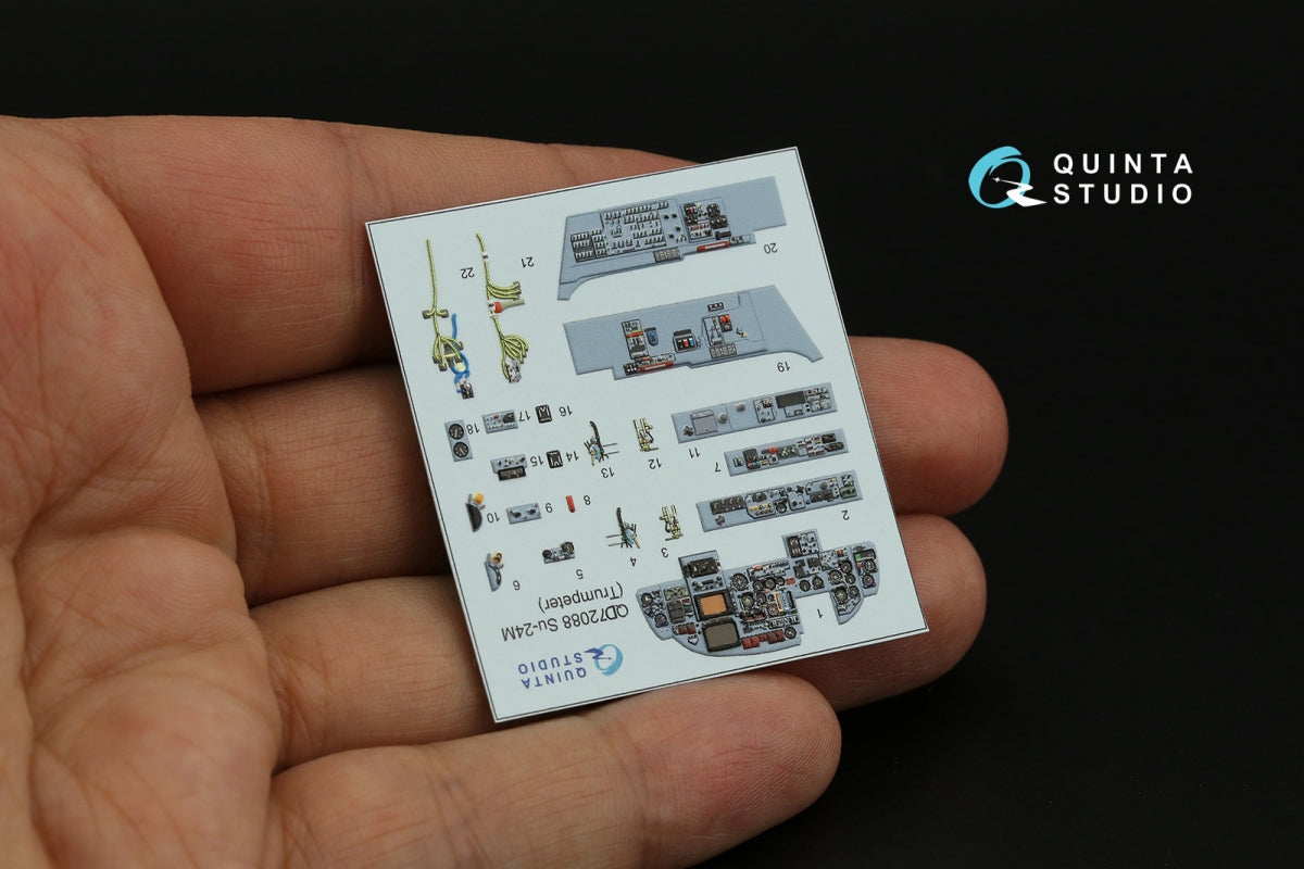 Quinta Studio QD72088 Su-24M 3D-Printed &amp;amp; coloured Interior on decal paper (Trumpeter) 1/72 – imagen 6