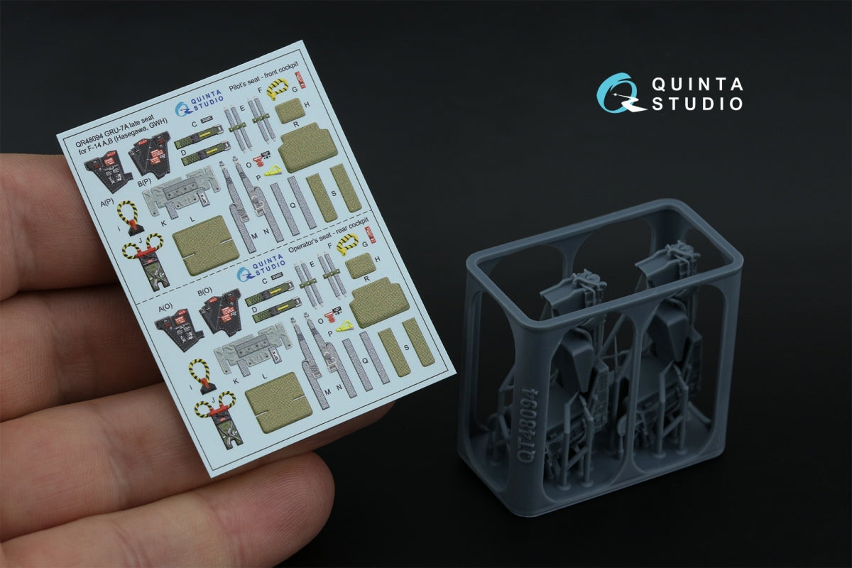 Quinta Studio QR+48094 GRU-7A late, 2 ejection seats for F-14 A/F-14B (Hasegawa, GWH) 1/48 – imagen 3