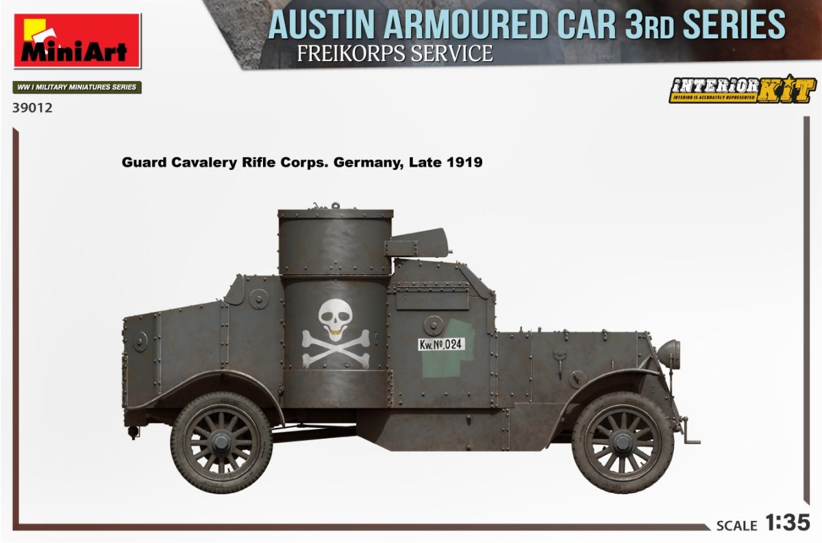 MiniArt 39012 AUSTIN ARMOURED CAR 3rd SERIES: FREIKORPS SERVICE. INTERIOR KIT 1/35 – imagen 6