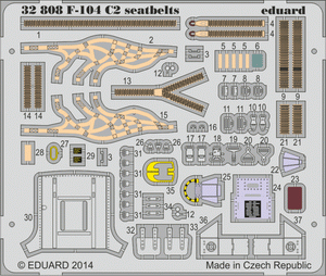Ceintures de sécurité Eduard 32808 F-104 C2 1/32 Italeri