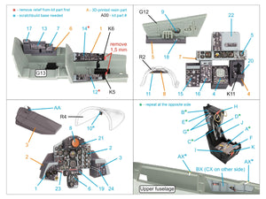 Quinta Studio QD+48485 F-4B Phantom II 3D-Printed &amp;amp; coloured Interior on decal paper (Academy) (with 3D-printed resin parts) 1/48 – Bild 3