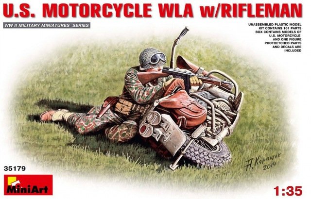 MiniArt 35179 Moto US WLA avec Rifelman