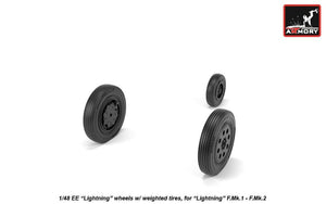 Armory Models AW48407 EE Lightning wheels w/ weighted tires, early 1/48 – imagen 4