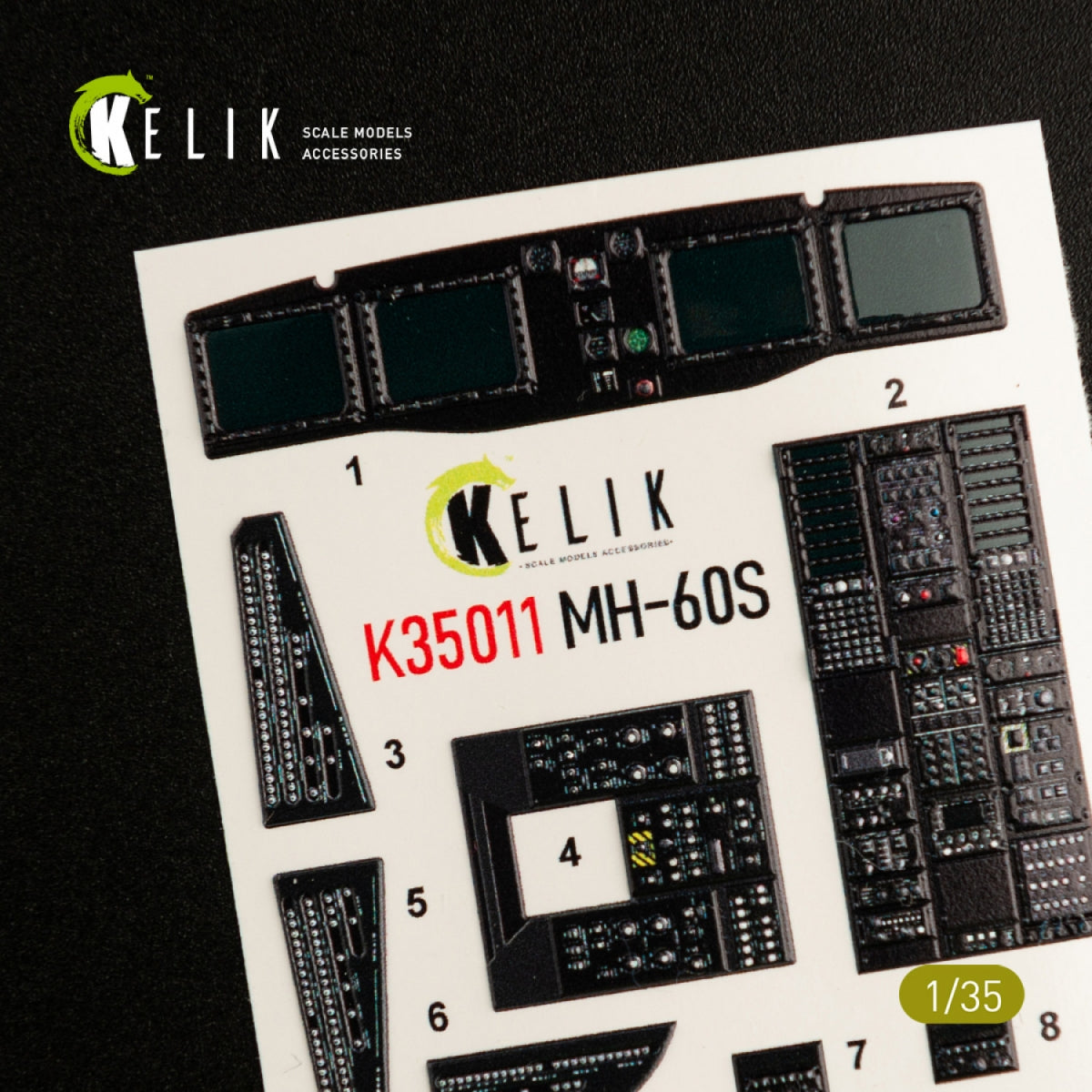 KELIK K35011 MH-60S KNIGHT HAWK INTERIOR 3D DECALS FOR KITTY HAWK KIT 1/35 – imagen 3