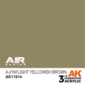 AK Interactive AK11914 A-21M LIGHT YELLOWISH BROWN – AIR 17ml