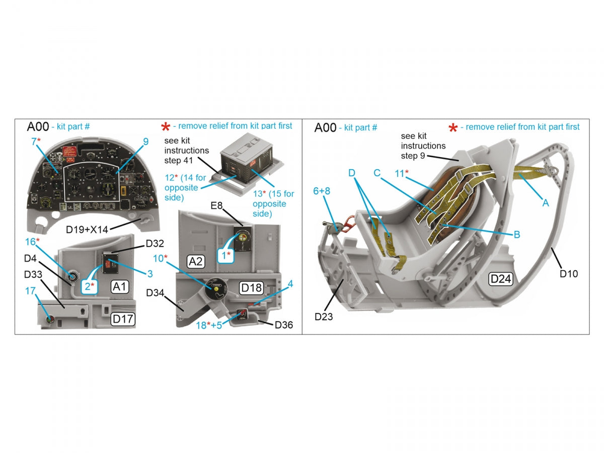 Quinta Studio QD24009 Spitfire Mk.IXc 3D-Printed &amp;amp; colored Interior on decal paper (Airfix) 1/24 – image 2