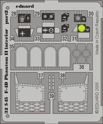 Eduard 32545 F-4D interior 1/32 Tamiya – imagen 2
