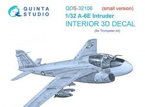 Quinta Studio QDS-32106 A-6E Intruder 3D-Printed &amp;amp; coloured Interior on decal paper (Trumpeter) (Small version) 1/32
