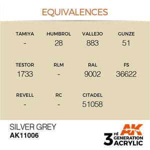 AK Interactive AK11006 Silver Grey 17ml – immagine 3