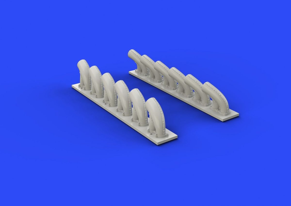 Eduard 632081 P-39Q/ N exhaust stacks KITTY HAWK 1/32 – imagen 2